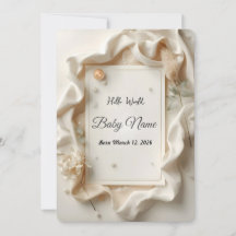 Moderne elegante Geburtsanzeige für Babys
