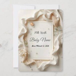 Moderne elegante Geburtsanzeige für Babys Feiertagskarte