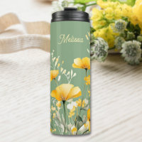 Moderne elegante gelbe Wasserfarbe