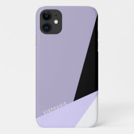 Moderne, elegante geometrische violette Farbe Schw Case-Mate iPhone Hülle