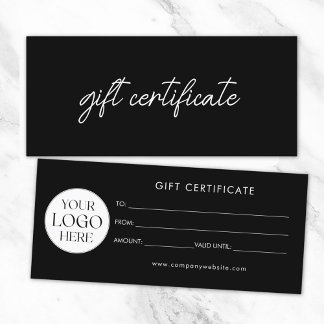 Moderne elegante Geschäftslogo-Geschenkkarte