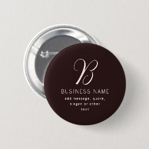 Moderne elegante Geschäftsnamens-Monogramm Dunke Button