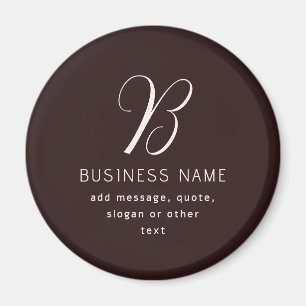 Moderne elegante Geschäftsnamens-Monogramm Dunke Magnet