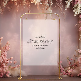 Moderne, elegante Geschichte beginnt Hochzeit Weiß Acrylschild