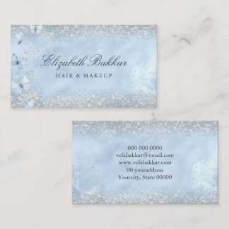 Moderne elegante Glitter-Schönheitssalon Visitenkarte