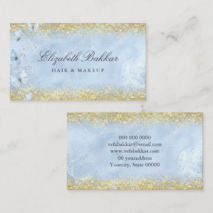 Moderne elegante Glitter-Schönheitssalon  Visitenkarte