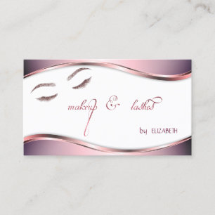 Moderne, Elegante Glitter Wimpern Visitenkarte