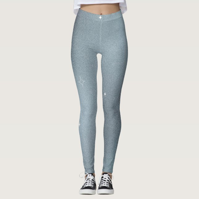 Moderne elegante Glitzer-Glitzern Leggings (Vorderseite)