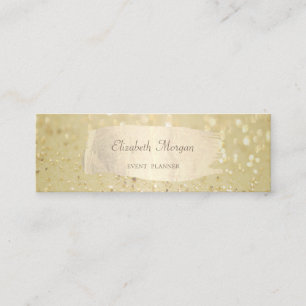Moderne Elegante Glitzernde ,Goldene Pinselstrich- Mini Visitenkarte