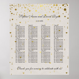 Moderne elegante Gold Confetti Hochzeitskarte Poster