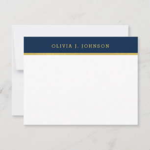 Moderne elegante Gold Flat Note Card Mitteilungskarte
