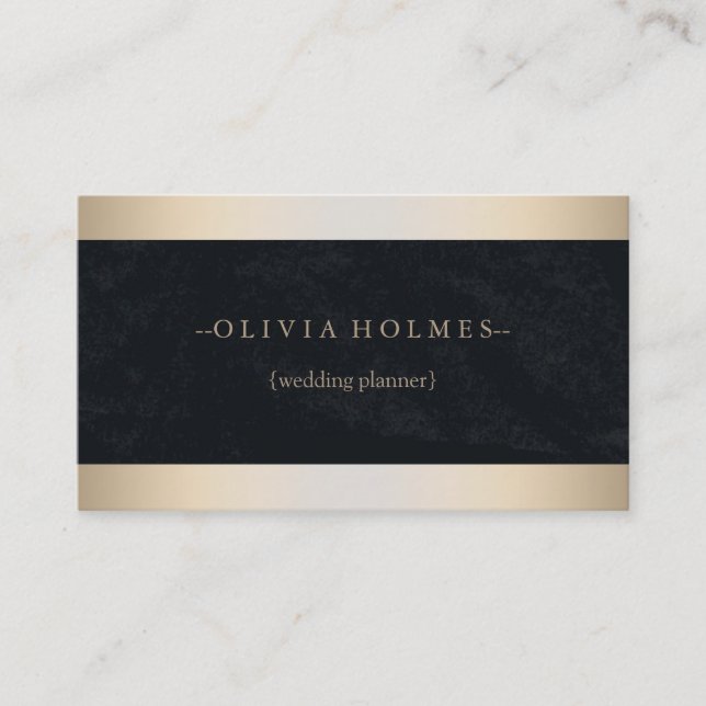 Moderne Elegante Gold Foil Metal Beruflich Visitenkarte (Vorderseite)