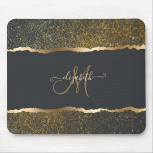 Moderne elegante Gold-Touch-Monogramm Mousepad