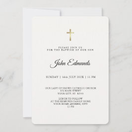 Moderne elegante Gold- und Schwarze Kalligrafie-Ta Einladung