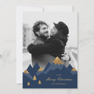 Moderne elegante Goldberge Foto Weihnachten