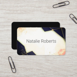 Moderne elegante Golden Black - Pink Business Card Visitenkarte