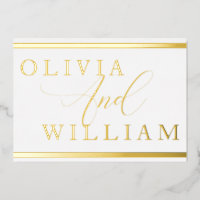Moderne Elegante Goldene Hochzeit