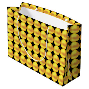 Moderne elegante goldene Punkte auf Schwarz Große Geschenktüte