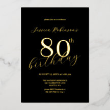 Moderne elegante goldene Schrift Achtzigster Gebur