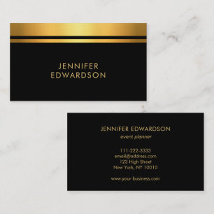 Moderne elegante goldene schwarze professionelle m visitenkarte