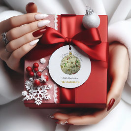 Moderne Elegante Goldene Weihnachtszeit Geschenkanhänger