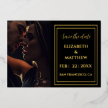 moderne, elegante Goldfolie Save the Date