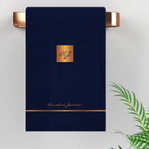 Moderne, elegante, goldgelbe mit Monogramm Streife