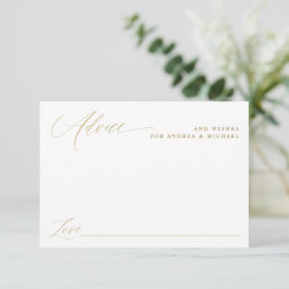 Moderne elegante Goldkalligraphie-Hochzeit Hinweiskarte