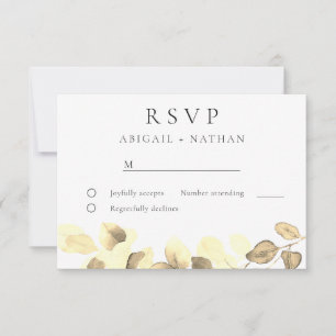 Moderne elegante Goldmedaille RSVP Karte