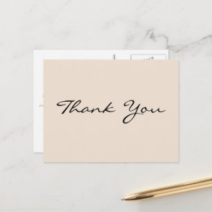 Moderne elegante Goldschrift rustikale Erde Dankes Postkarte