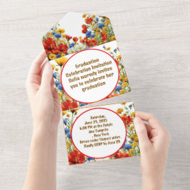 Moderne elegante Graduiertenparty Einladung