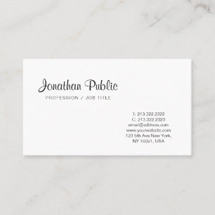 Moderne elegante Grafikdesign Chic Minimalistisch Visitenkarte