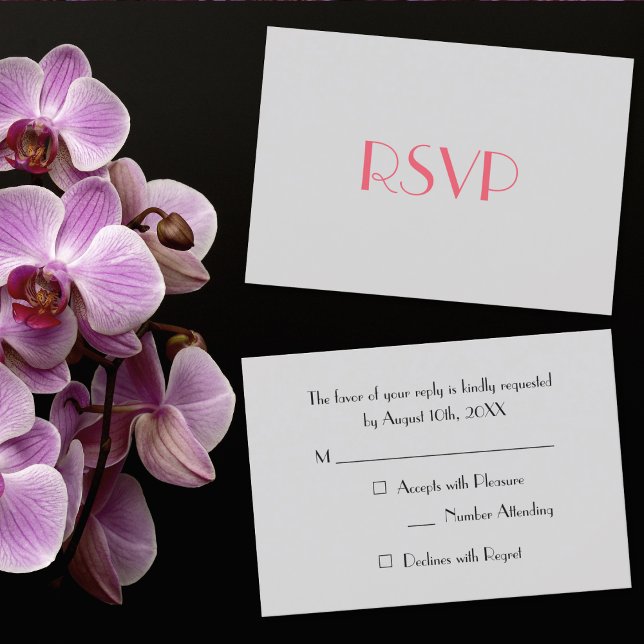 Moderne elegante Graue Party UAWG Einladungskarte (Modern Elegant Gray Party RSVP Invitation Card)