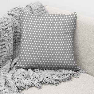 Moderne elegante graue Tupfenmuster Kissen