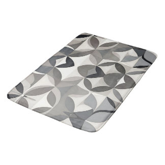 Moderne Elegante Gray Floral Badematte