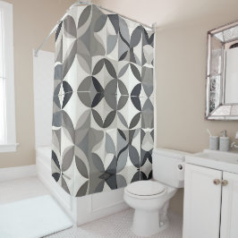 Moderne Elegante Gray Floral Duschvorhang