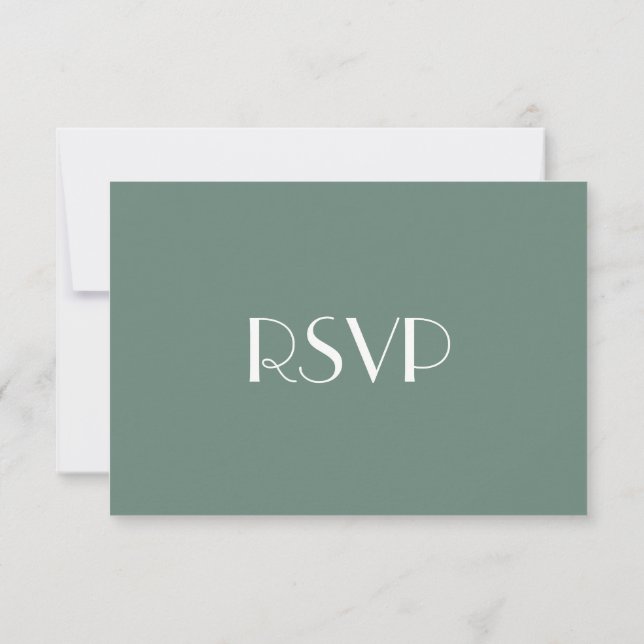 Moderne elegante Green Party UAWG Invitation Card RSVP Karte (Rückseite)