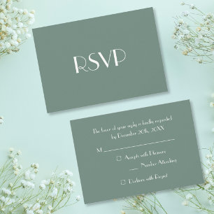 Moderne elegante Green Party UAWG Invitation Card RSVP Karte