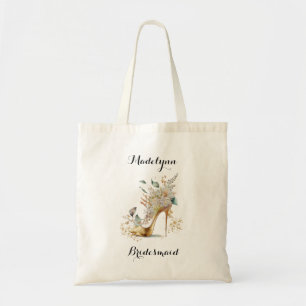 Moderne elegante Green und Gold Bridesmaid Tragetasche