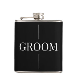 Moderne Elegante Groom Flask Flachmann