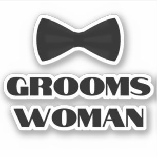 Moderne elegante Groomsdatin Black-bow-Krawatte Aufkleber