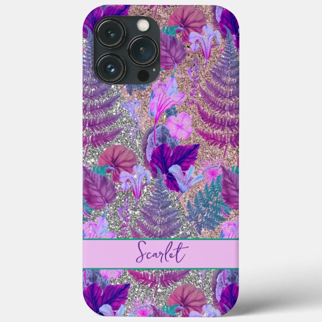 Moderne, elegante grüne Frühlingsprobe Blätter und Case-Mate iPhone Hülle (Rückseite)