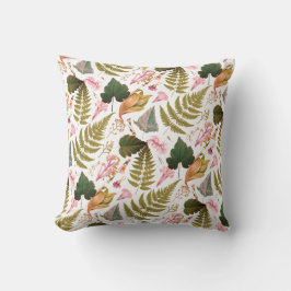 Moderne, elegante grüne Frühlingsstifte und Blätte Kissen