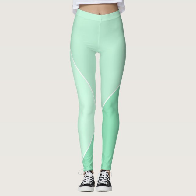 Moderne, elegante, grüne Vorlage Leggings (Vorderseite)