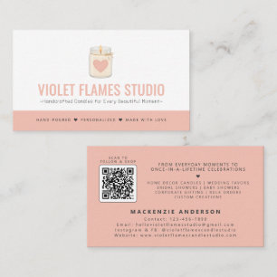 Moderne elegante handgefertigte Kerzenmacher-QR-Co Visitenkarte