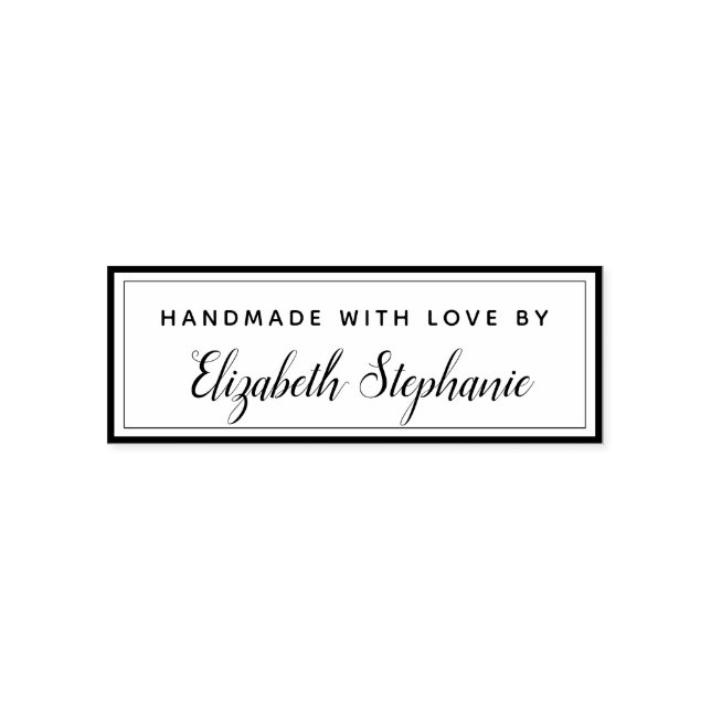 Moderne Elegante Handmade mit Liebe Permastempel (Design)