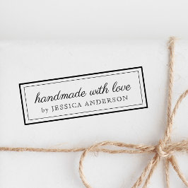 Moderne Elegante Handmade mit Liebe-Produkt-Logo Permastempel