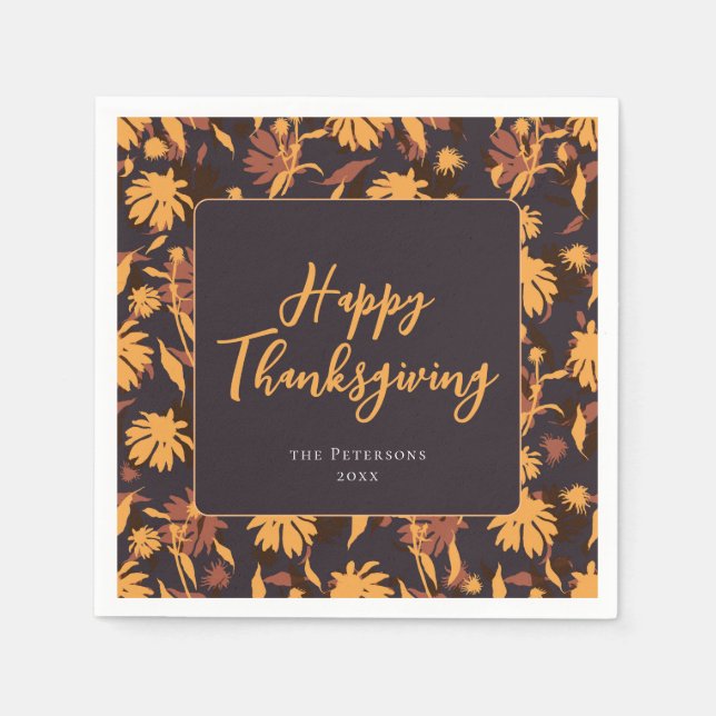 Moderne elegante Happy Thanksgiving-Kongressabgeor Serviette (Vorderseite)