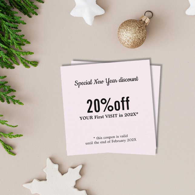 Moderne Elegante Hellrosa Schönheit Rabattkarte (Von Creator hochgeladen)