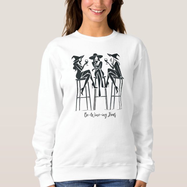 Moderne, elegante Hexen Weinnacht, Halloween Sweatshirt (Vorderseite)